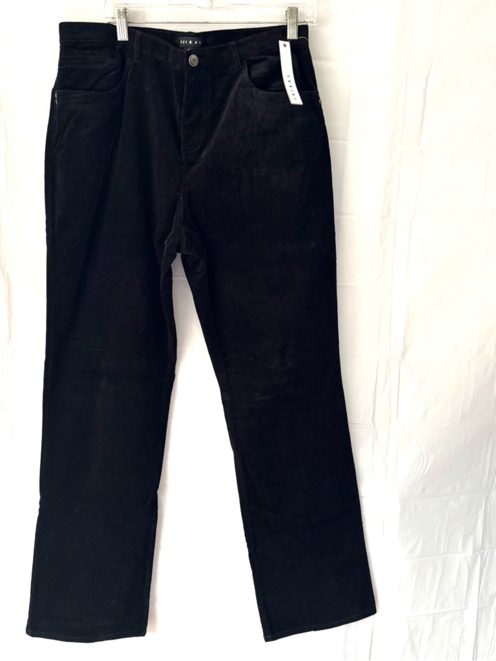 NWT Tribal Black Corduroy Stretch Straight Leg Pants SZ 14 - Picture 8 of 8